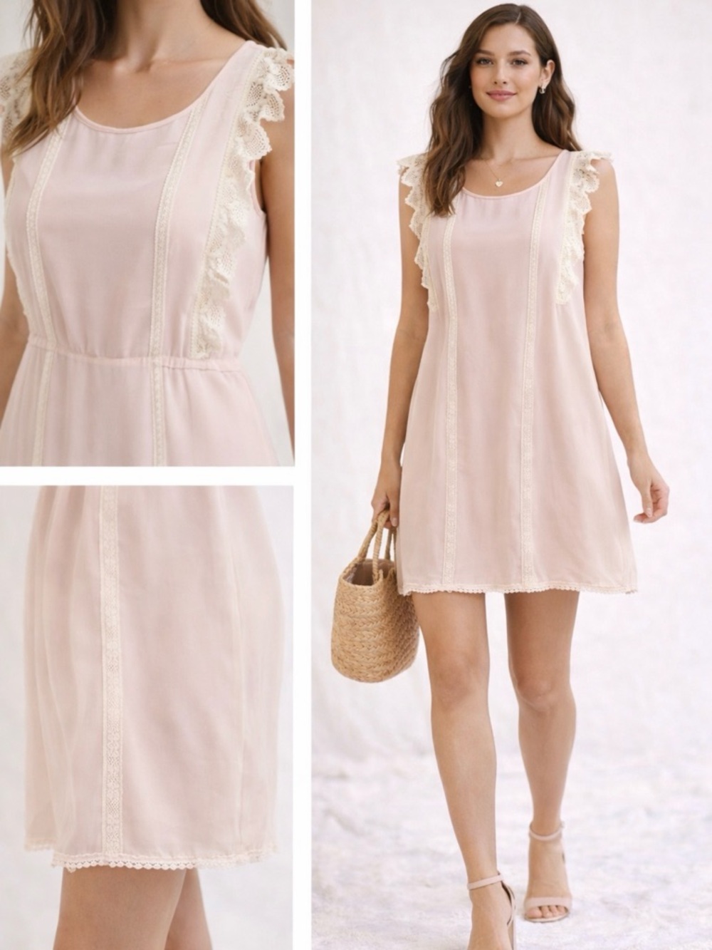 Rare Vintage Peach Lace Mini Dress – EHouse De Punky Intl Romantic Ethereal